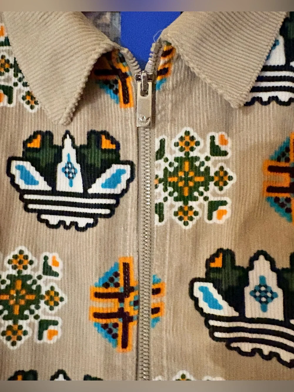 Adidas Originals Men’s 2XL Monogram All Over Print Loose Coach Tan Jacket JY2998